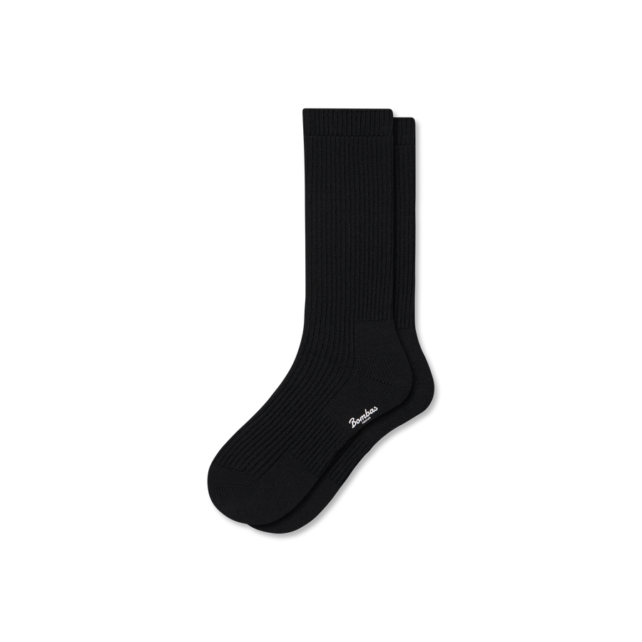 Women's Merino Cashmere Blend Fine Rib Calf Socks - Outdoor No Show Fit