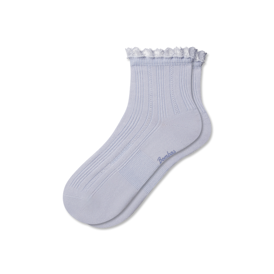 Women's Ruffle Lace Quarter Socks - Fresh Home Fit