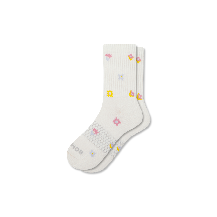 Women’s Garden Party Half Calf Socks - Studio Recovery Fit