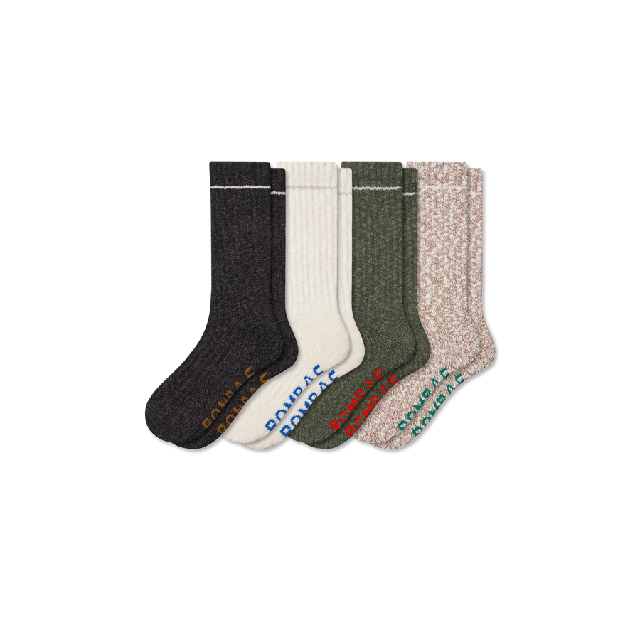 Men's Chunky Ragg Calf Sock 4-Pack - Active No Show Wear