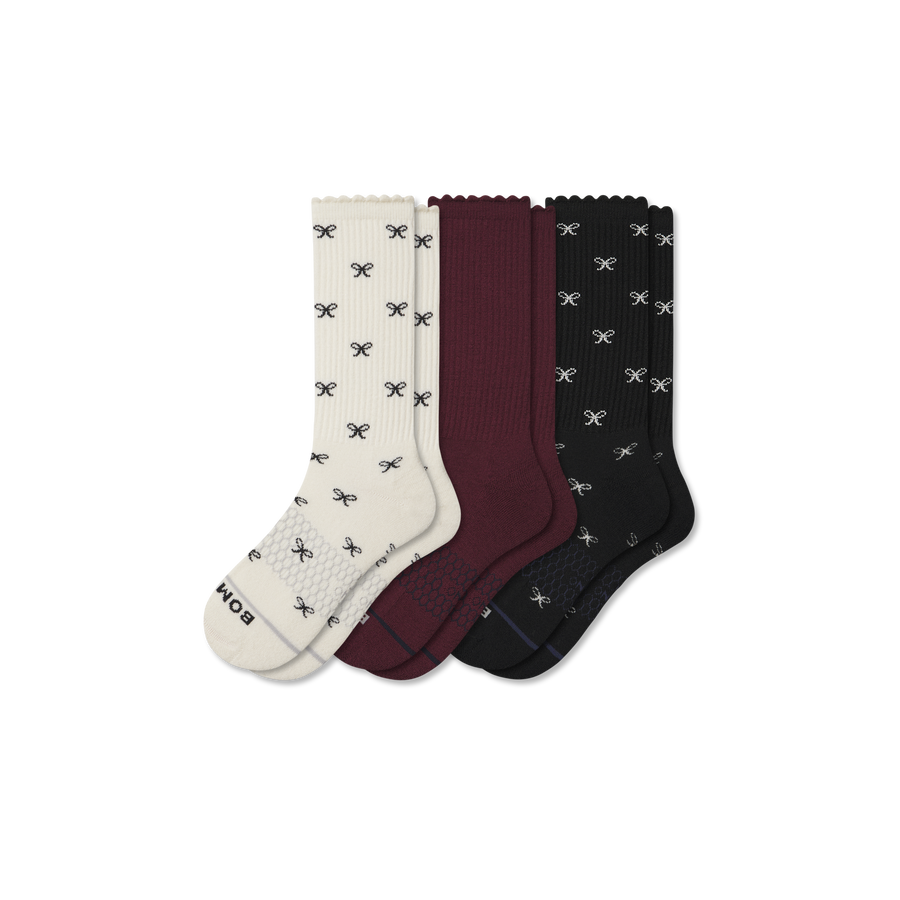 Women's Merino Wool Blend Calf Sock 3-Pack - Classic No Show Cushion