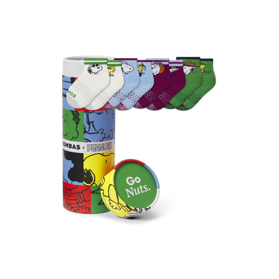 Peanuts x Bombas: Toddler Gripper Calf Sock 4-Pack Gift Box - Easy Utility Setup
