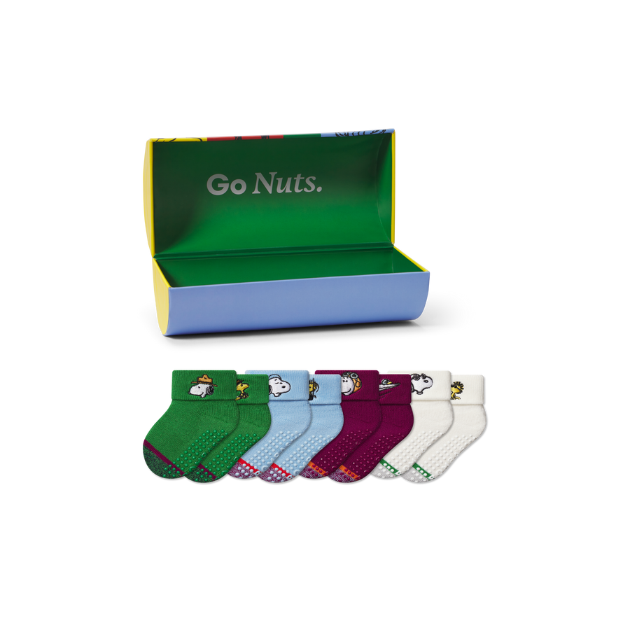 Peanuts x Bombas: Baby Gripper Calf Sock 4-Pack Gift Box (6-12 Months) - Daily Gift Carry