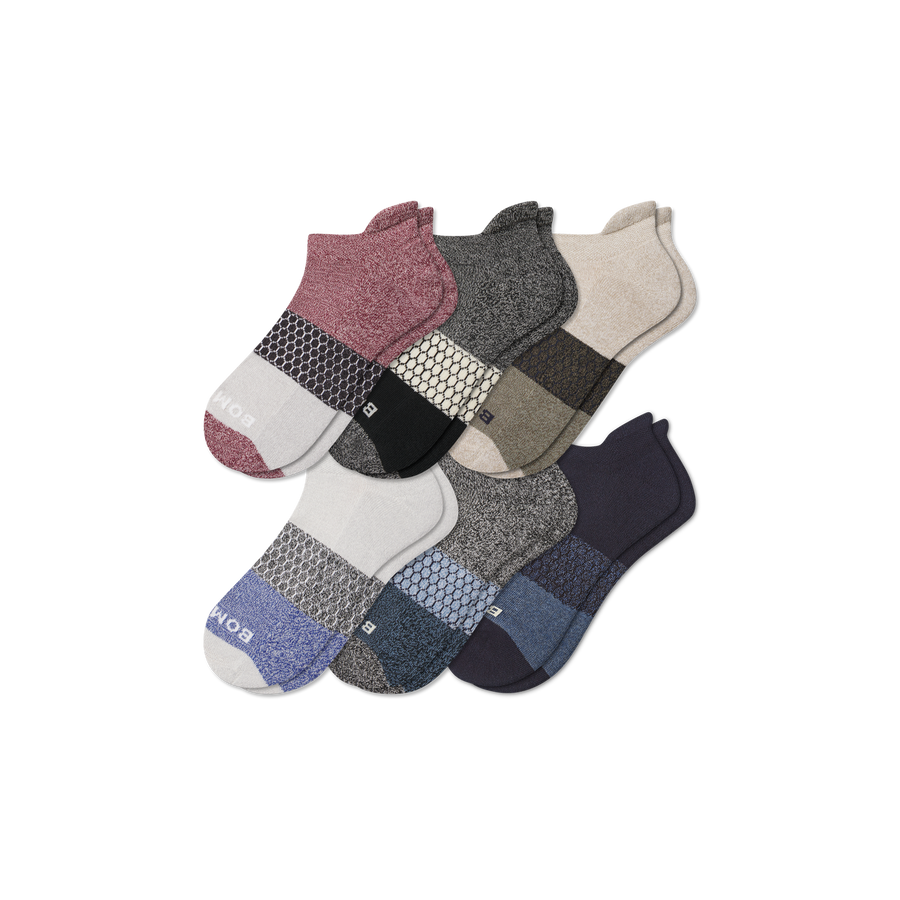 Men’s Tri-Block Ankle Sock 6-pack - Easy Run Fit
