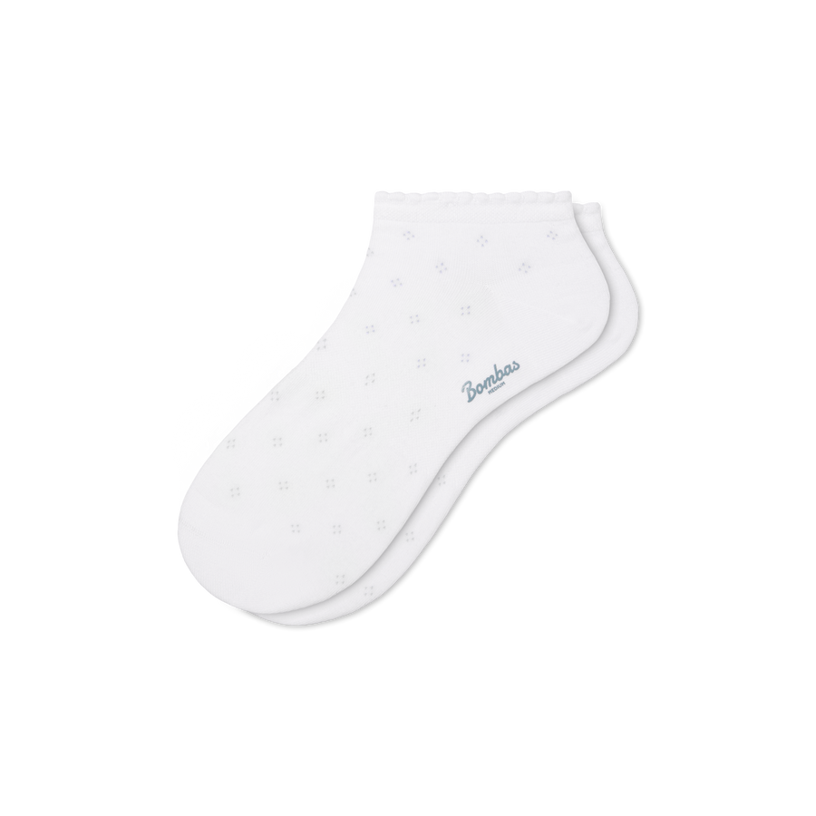 Women’s Scallop Lightweight Ankle Socks - Studio Office Cushion