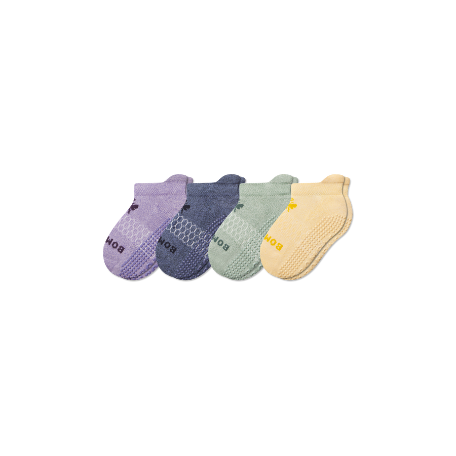 Junior Marl Gripper Ankle Sock 4-Pack - Smooth School Step