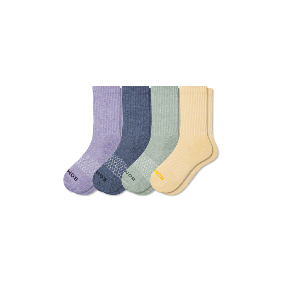 Youth Marl Calf Sock 4-Pack - Cozy Court Step