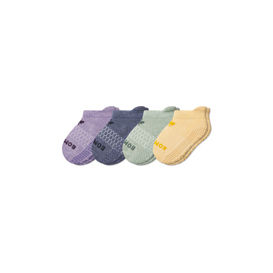 Toddler Marl Gripper Ankle Sock 4-Pack - Run Recovery Cushion