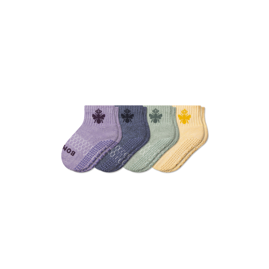 Toddler Marl Gripper Calf Sock 4-Pack - Fresh No Show Pair