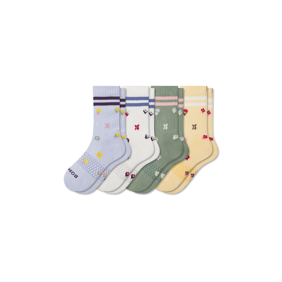 Youth Garden Party Calf Sock 4-Pack - Fresh Crew Rotation