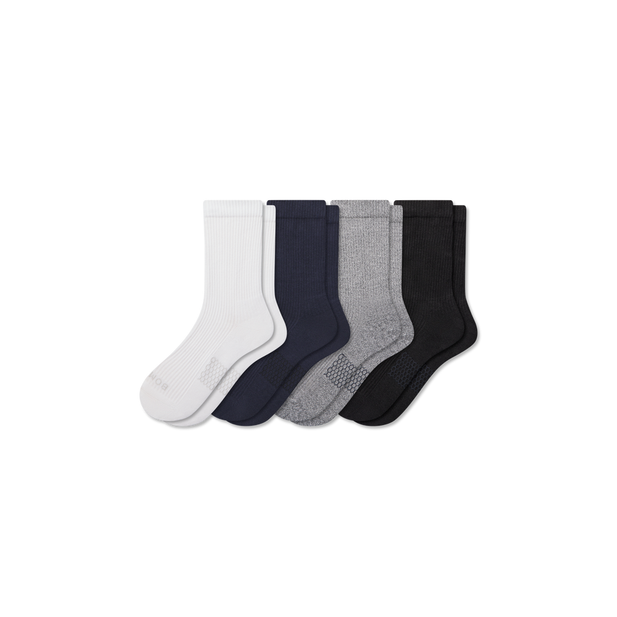 Men's Modern Rib Half Calf Sock 4-Pack - Steady Ankle Support