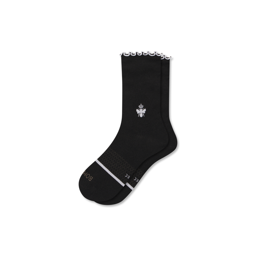 Women’s Ruffle Sport Half Calf Socks - Easy Lounge Comfort