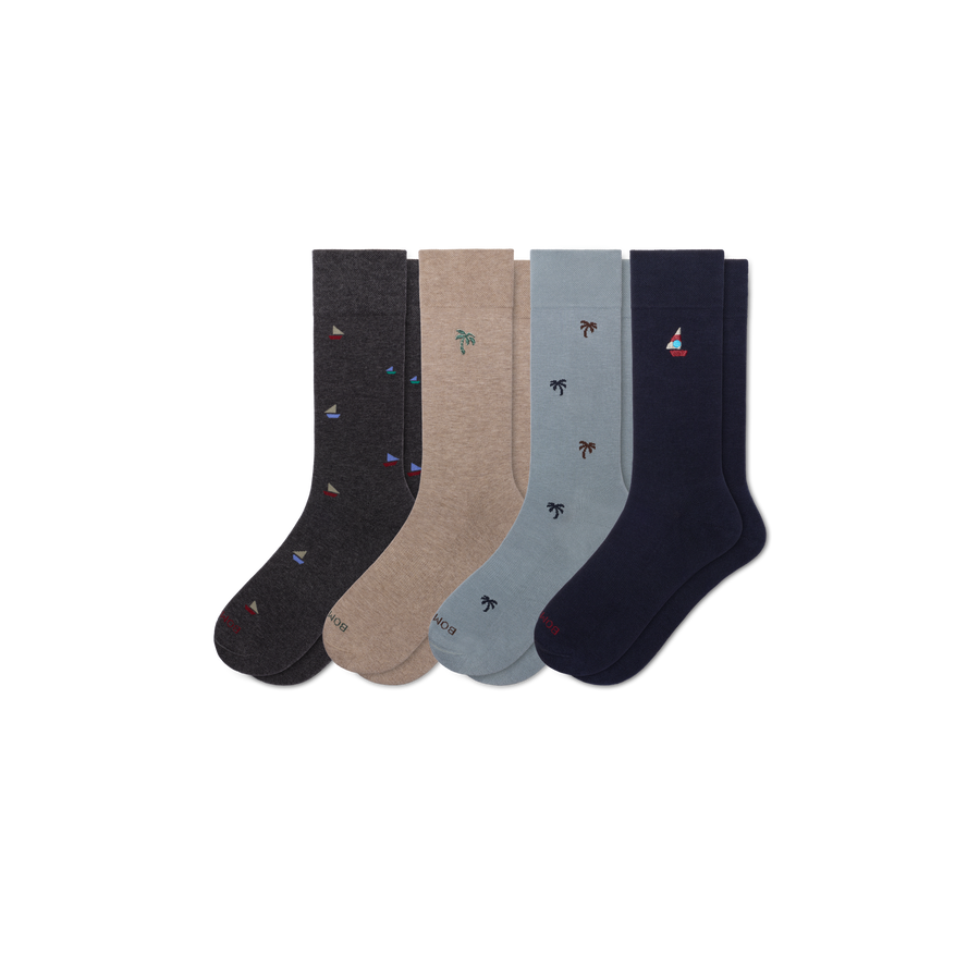 Men's Dress Calf Sock 4-Pack - Easy Crew Rotation