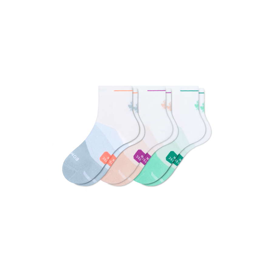 Women's Run Quarter Sock 3-Pack - Comfort Everyday Cushion
