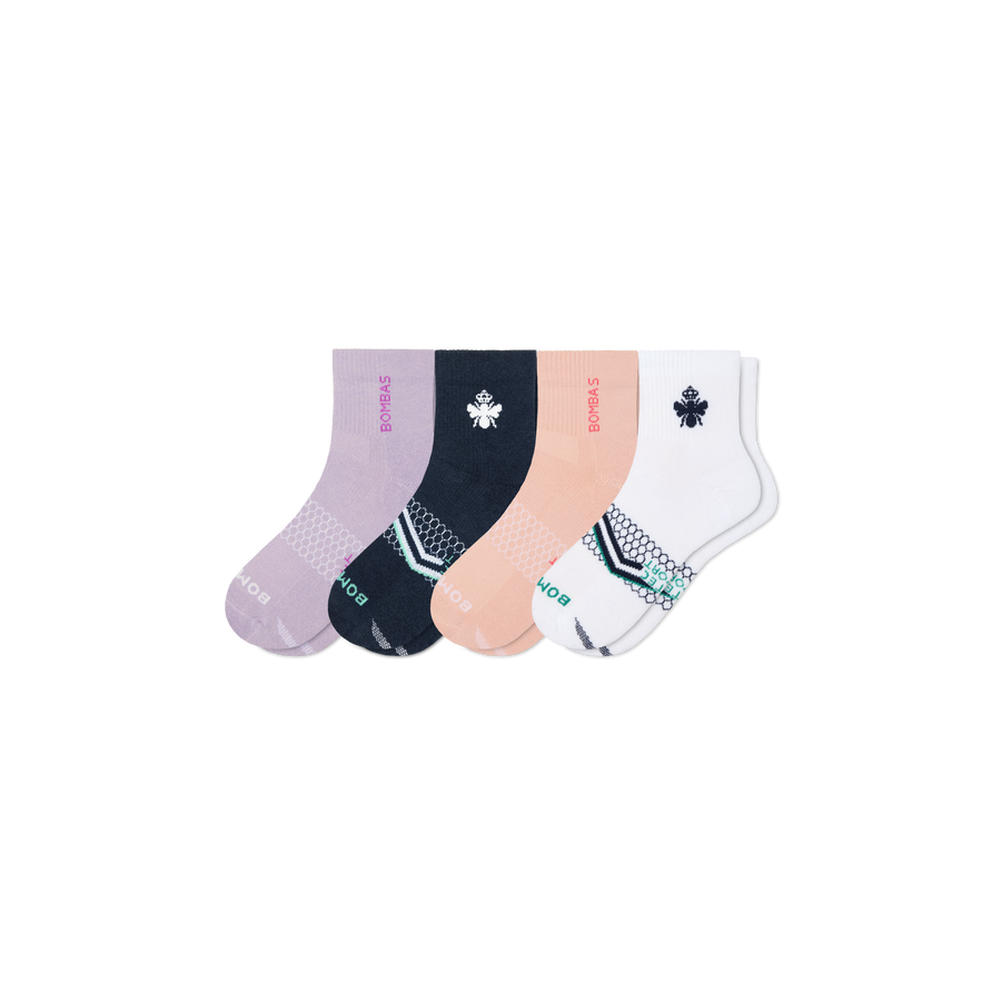 Women's All Sport Quarter Sock 4-Pack - Classic School Fit