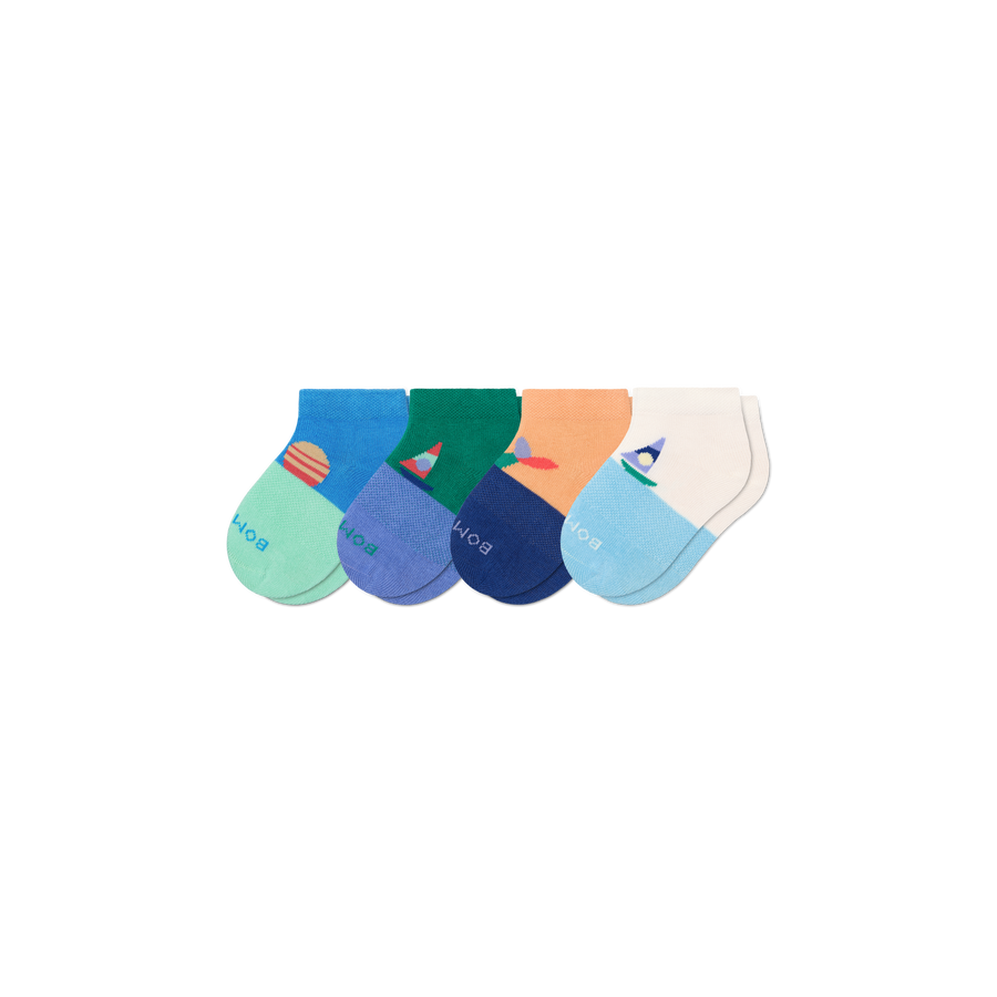 Toddler Lightweight Ankle Sock 4-Pack - Modern Travel Support