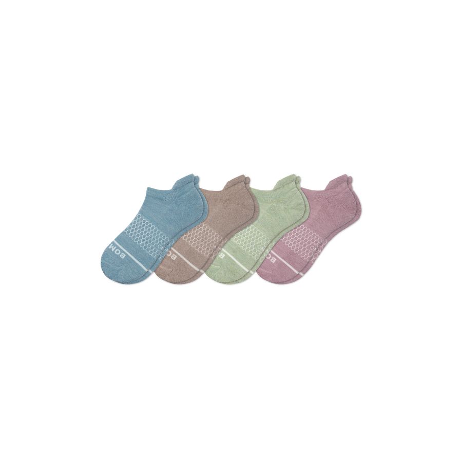 Women's Merino Wool Blend Ankle Sock 4-Pack - Soft Studio Fit