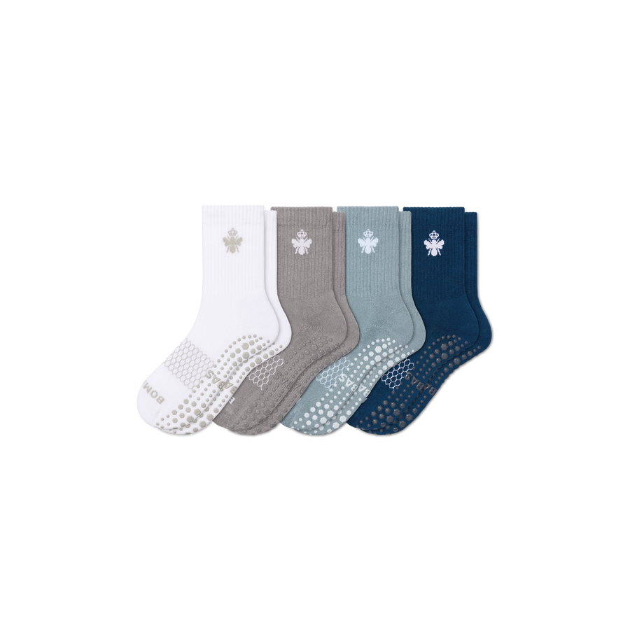 Men's Gripper Half Calf Sock 4-Pack - Active No Show Cushion