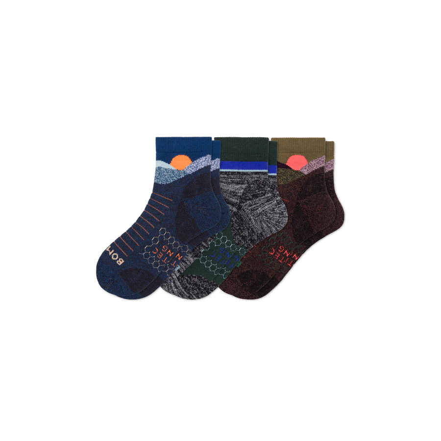 Men's Hiking Quarter Sock 3-Pack - Active School Rotation