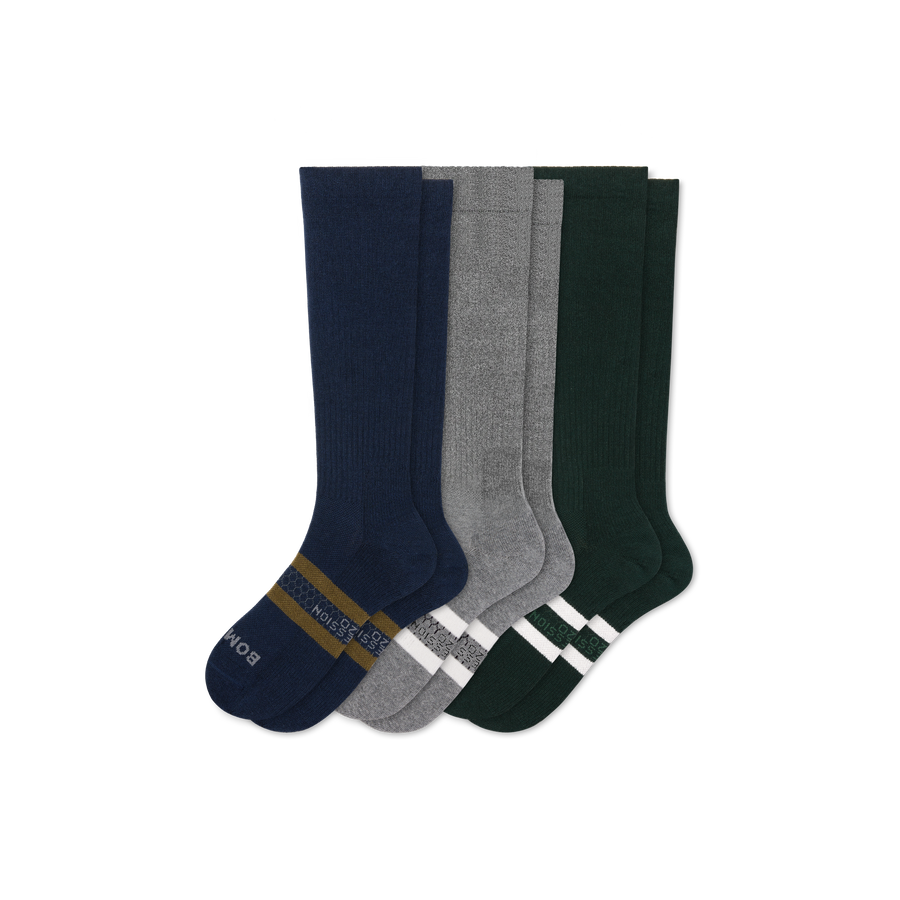Men's Everyday Compression Knee High Sock 3-Pack (15-20mmHg) - Training Support