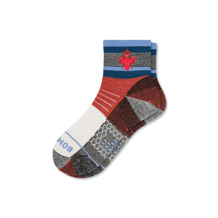 Cotopaxi x Bombas Merino Wool Blend Hiking Quarter Socks - Cushion Court Move