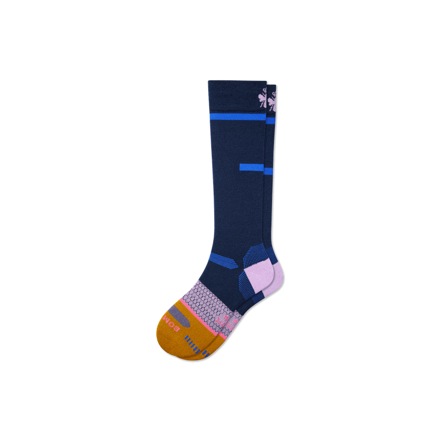 Men's Zero-Cushion Merino Wool Blend Ski & Snowboard Socks - Trail Home Support