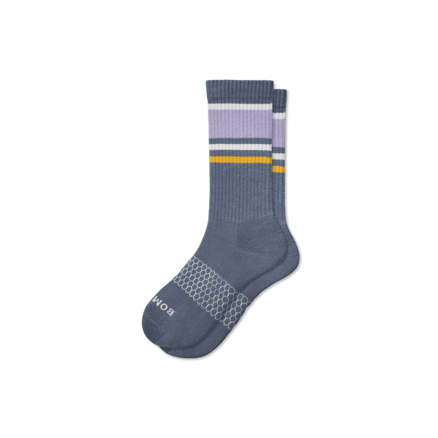 Men's Stripes Calf Socks - Smooth Shift Comfort