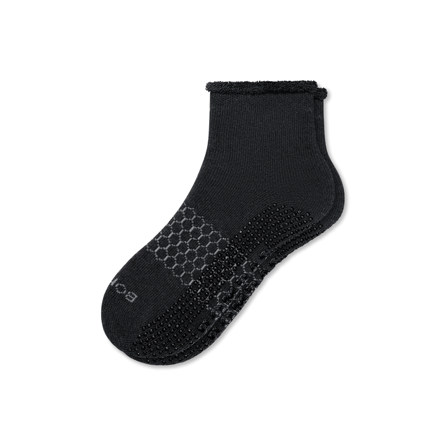 Men's Merino Wool Blend Roll-Top Gripper House Socks - Modern Run Rotation