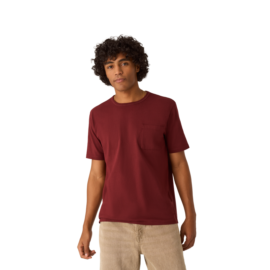 Men’s Premium Weight Pocket Crew Neck T-Shirt - Soft Base Cut