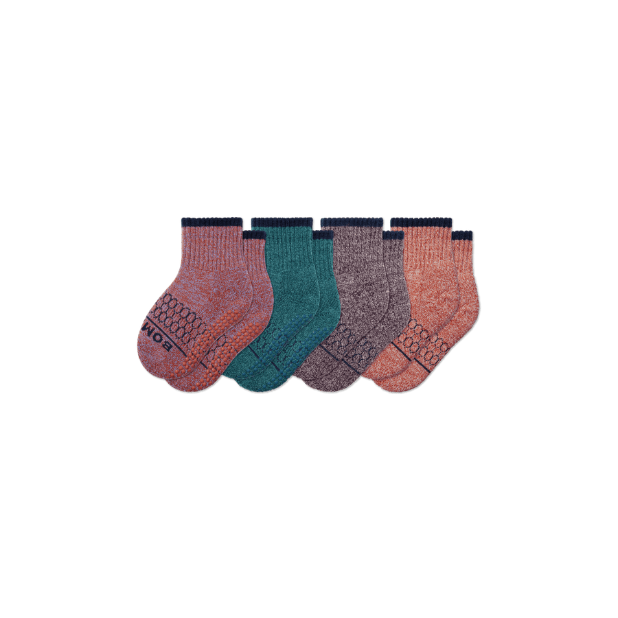 Toddler Merino Wool Blend Calf Sock 4-Pack - Classic Lounge Pair
