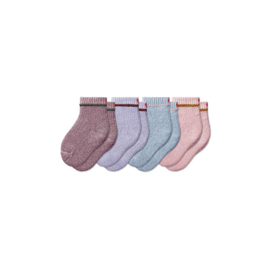 Toddler Terry Calf Sock 4-Pack - Breathable Weekend Wear