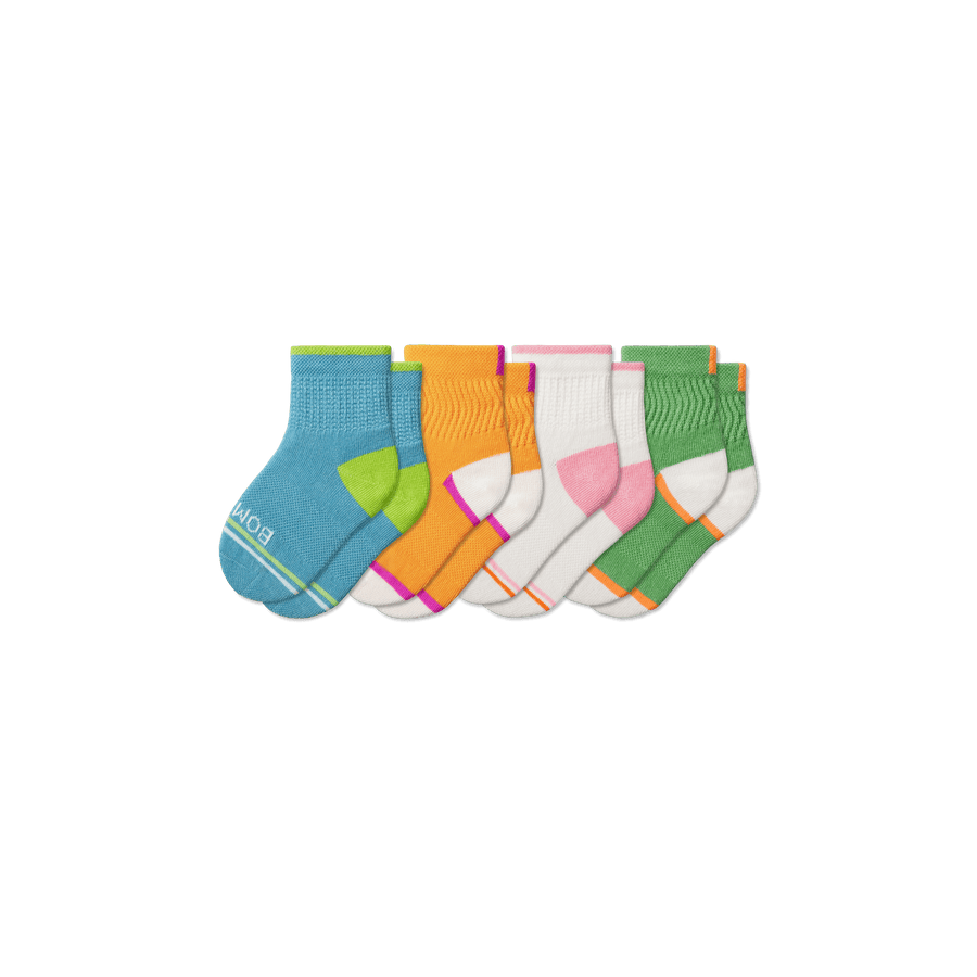 Toddler Lightweight Retro Knit Calf Sock 4-Pack - Breathable Studio Rotation