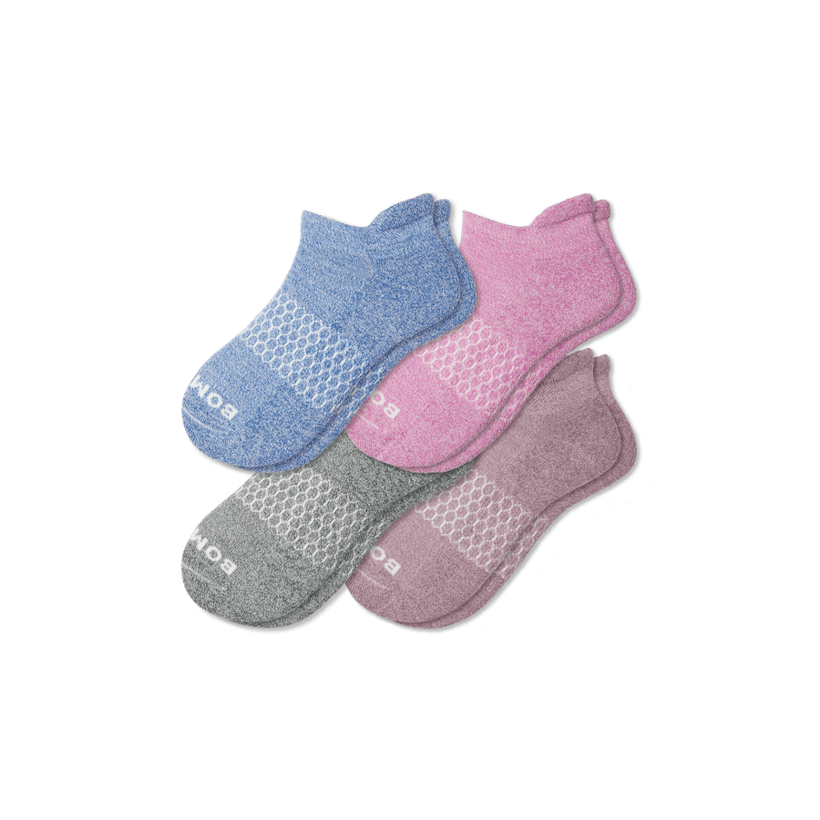 Women's Marl Ankle Sock 4-Pack - Smooth Studio Cushion