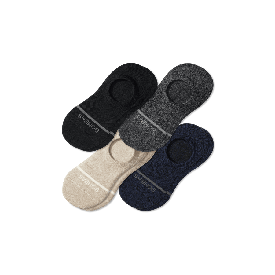 Men's Lightweight Merino Wool Blend No Show Sock 4-Pack - Daily Hike Cushion
