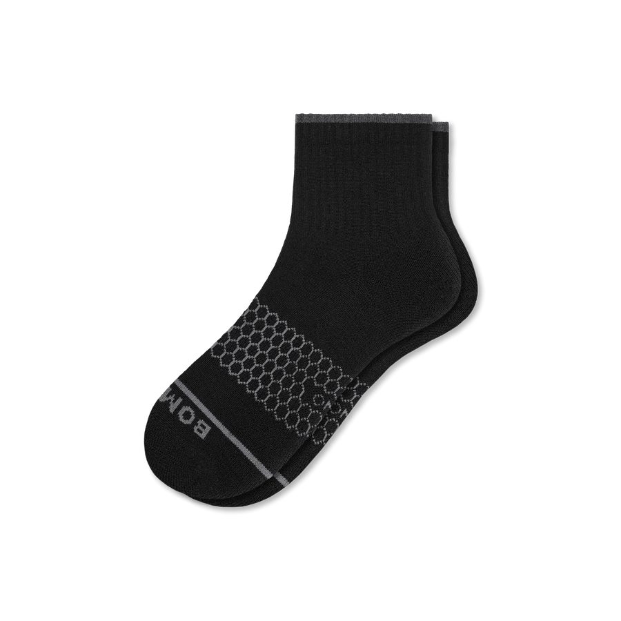Men's Merino Wool Blend Quarter Socks - Light School Step