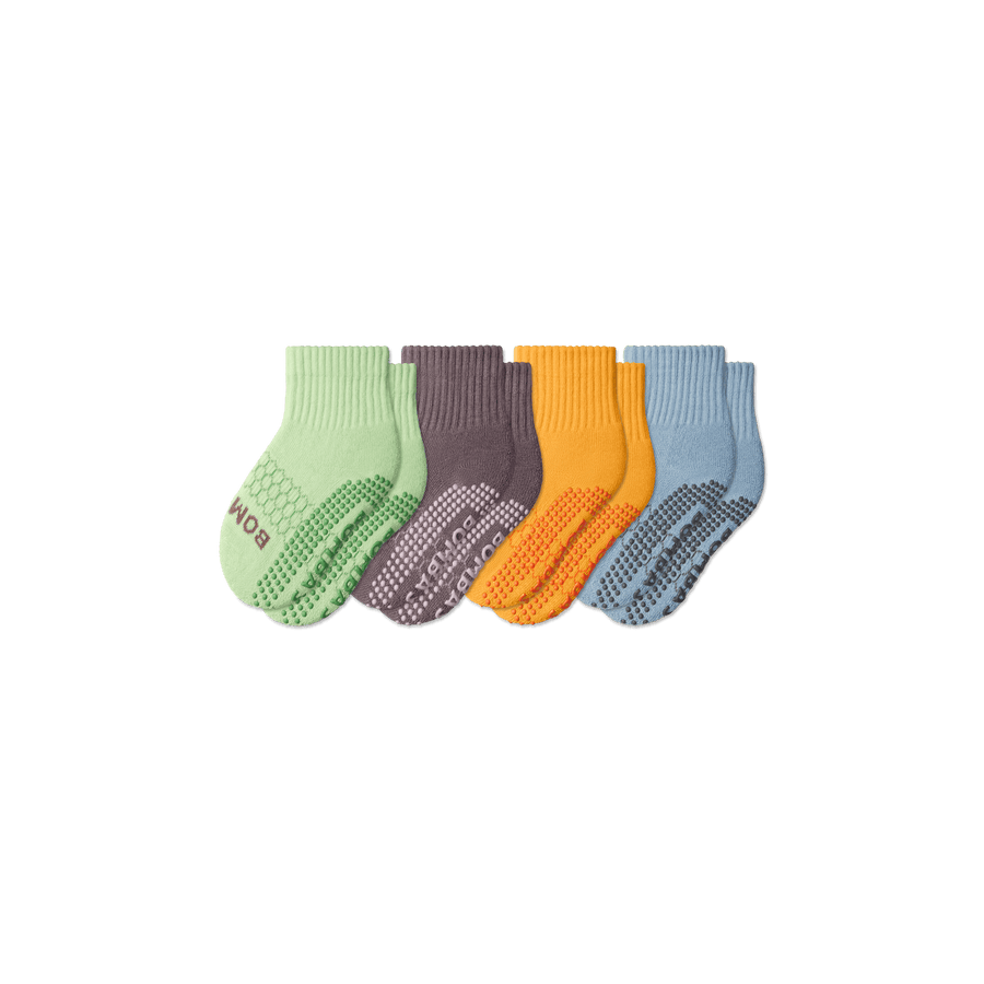 Toddler Gripper Calf Socks 4-Pack - Weekend Low Cut Rotation