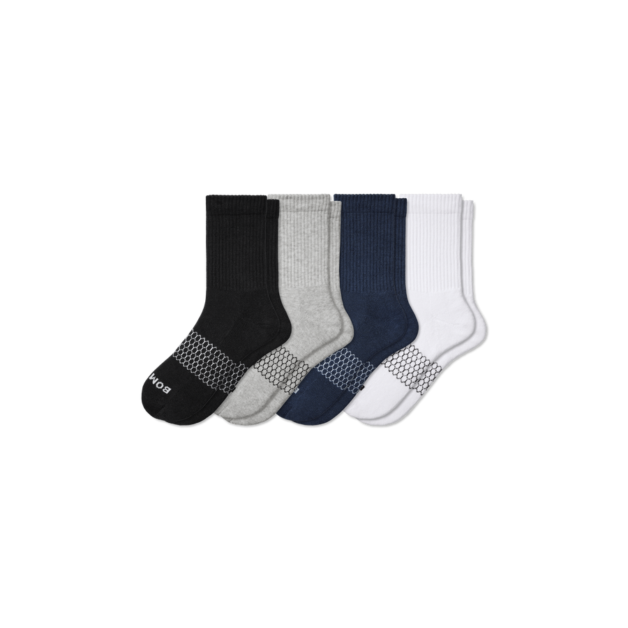 Men's Solids Half Calf Sock 4-Pack - Everyday Home Cushion