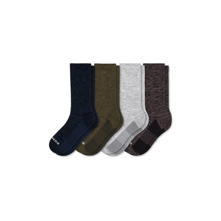 Men’s Two Tone Calf Sock 4-Pack - Modern No Show Wear