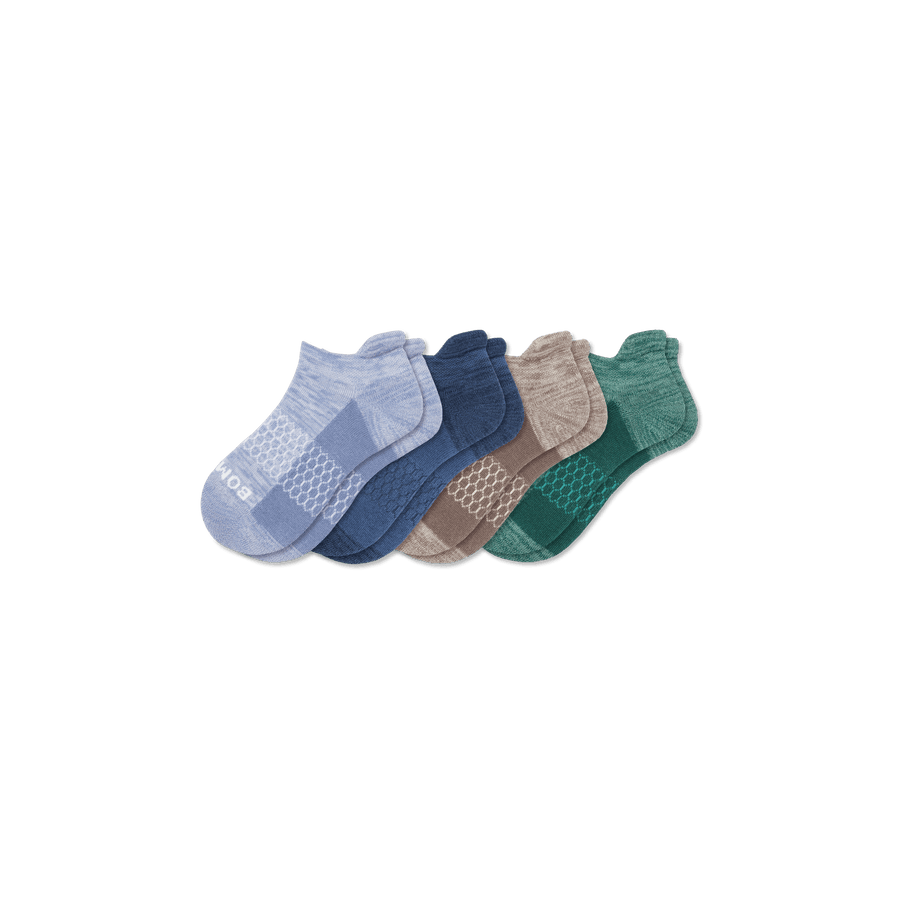 Youth Two Tone Ankle Sock 4-Pack - Trail Court Fit