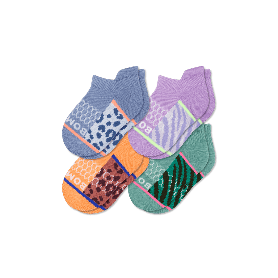 Toddler Wild Wear Ankle Sock 4-Pack - Breathable Fit