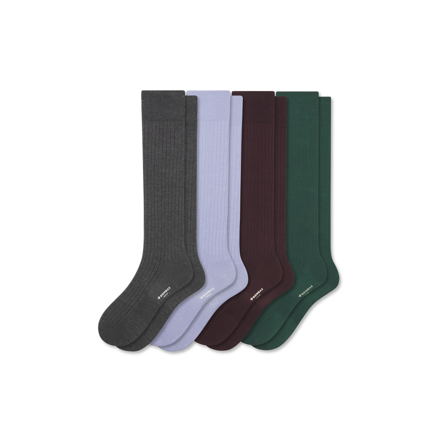 Men's Ribbed Dress Over the Calf Sock 4-Pack - Weekend Studio Rotation
