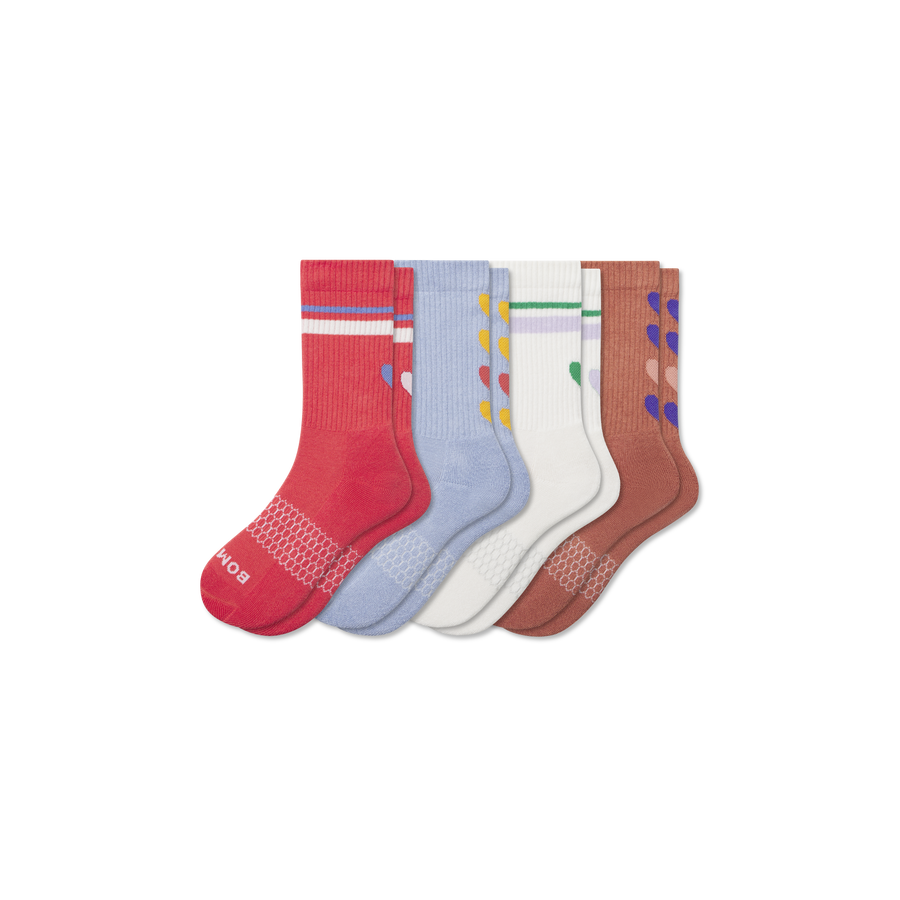 Youth Hearts Calf Sock 4-Pack - Modern Ankle Rotation