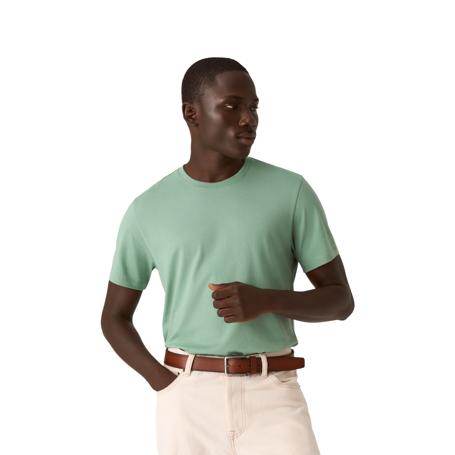 Men's Pima Cotton Crew Neck T-Shirt - Light Crew Wear