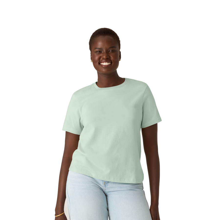 Women's Pima Cotton Crew Neck T-Shirt - Modern Style