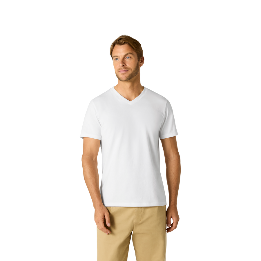 Men's Pima Cotton V-Neck T-Shirt - Weekend Style