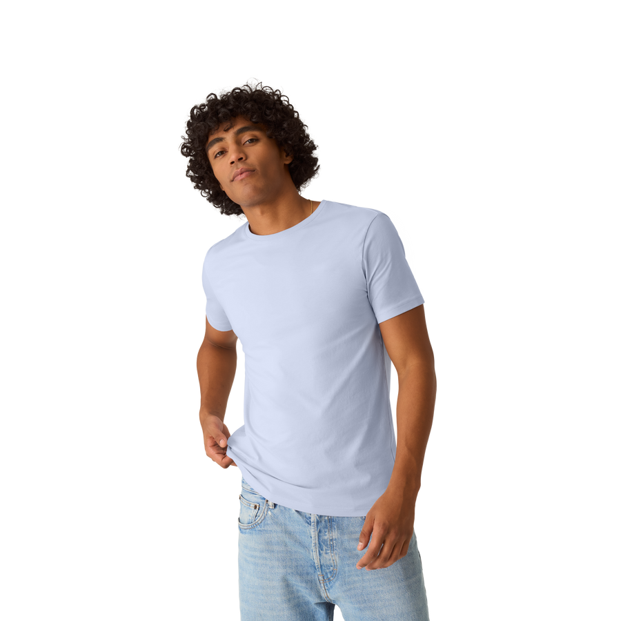 Men's Pima Cotton Slim Crew Neck T-Shirt - Light Weekend Ready