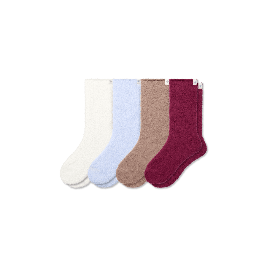Youth Fuzzy Sock 4-Pack - Weekend Low Cut Move
