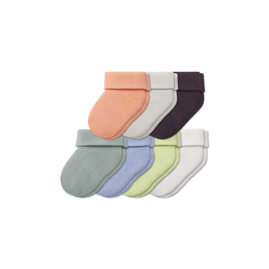 Baby Week of Bombas Calf Sock 7-Pack (0-6 Months) - Soft Ankle Cushion