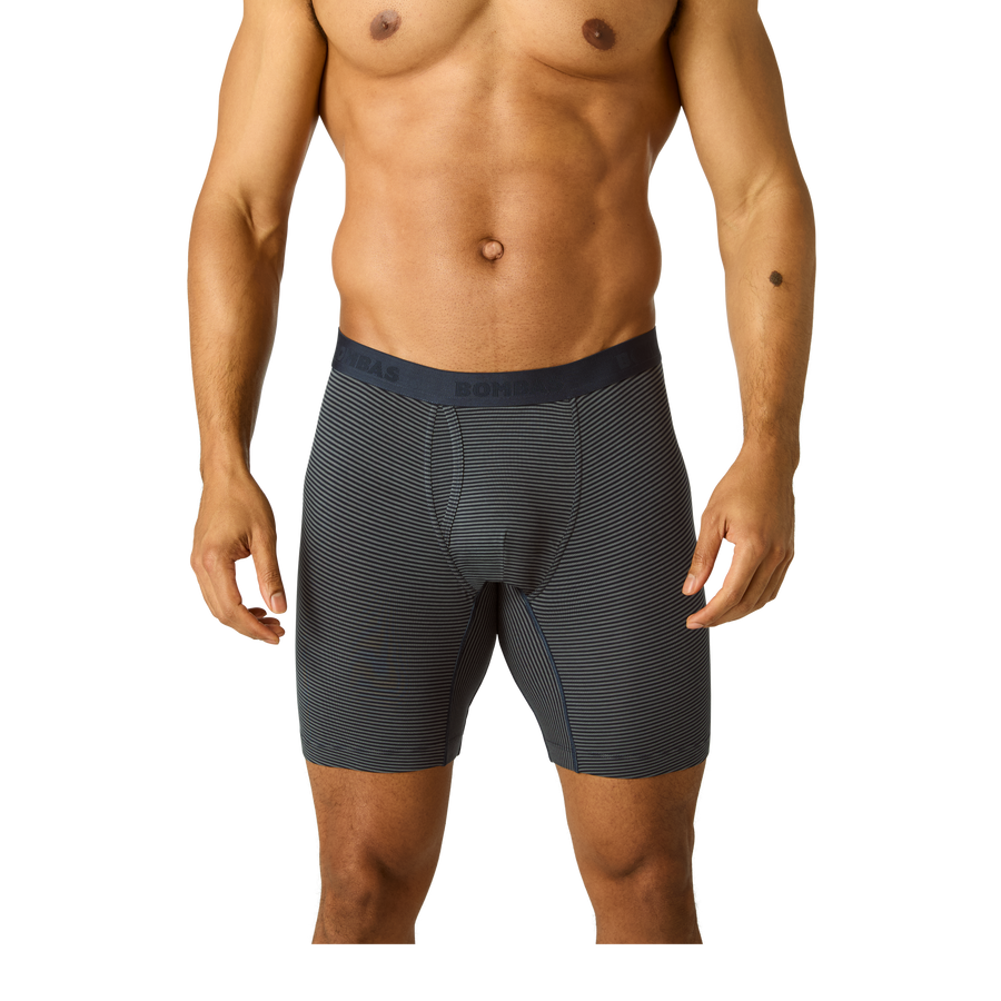 Men's Cotton Modal Blend Long Boxer Brief 8" - Clean Layer Support