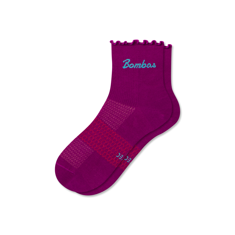 Women’s UltraLite Ruffle Sport Quarter Socks - Studio School Wear